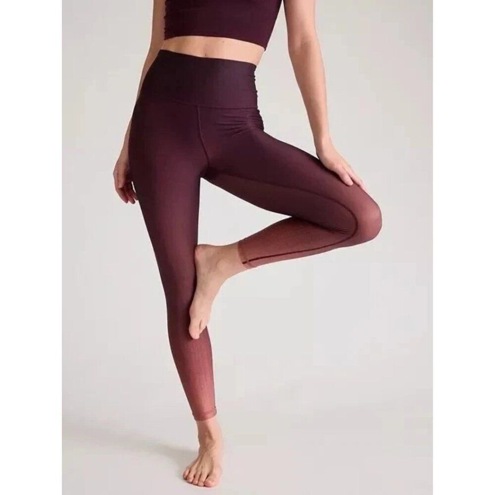 Athleta Elation 7/8 Tight Leggings Red Ombre NWT Size XS Athletic Sporty